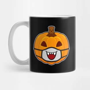 Happy Pumpkin Halloween with Smiling Mask Mug